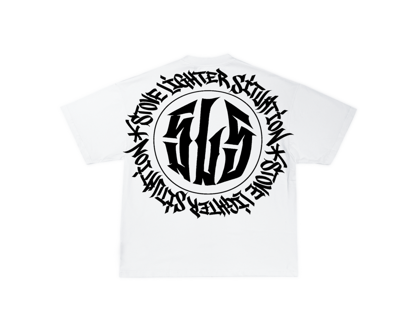 SLS logo white tee